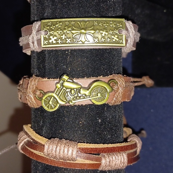 6 Pc. Leather Bracelet NWOT - Picture 2 of 3